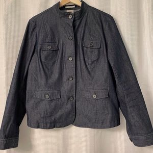 Stretch denim short jacket